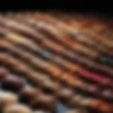 A vibrant array of hair colors displayed on a color palette.
