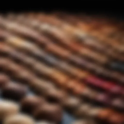 A vibrant array of hair colors displayed on a color palette.
