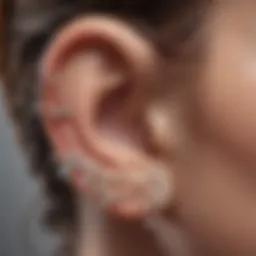 Elegant helix cartilage jewelry showcasing various styles and designs