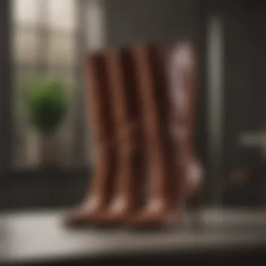 Elegant Nine West pointed toe boots displayed on a stylish surface