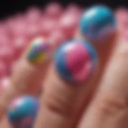 Colorful bubblegum-inspired nail designs showcasing vibrant hues.