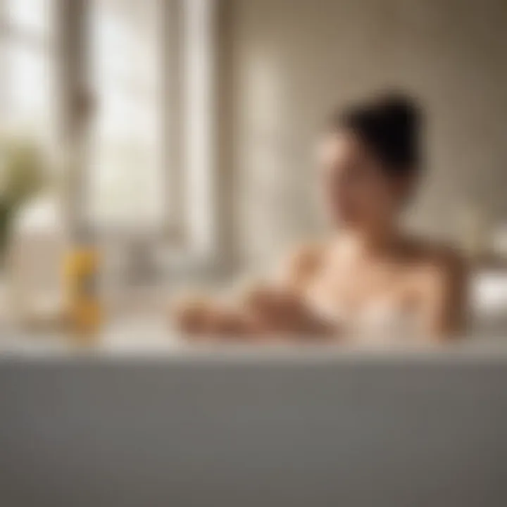 Person enjoying a soothing bath with L’Occitane Shea Butter Soap