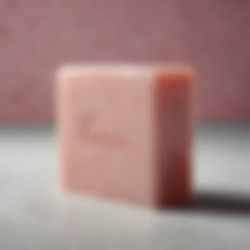 Close-up of the Glossier Soap Bar showcasing its texture and color