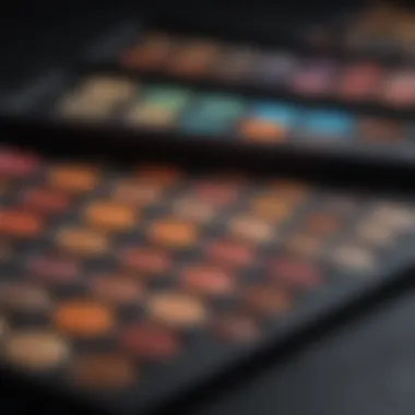 Makeup palette with vibrant eyeshadow shades