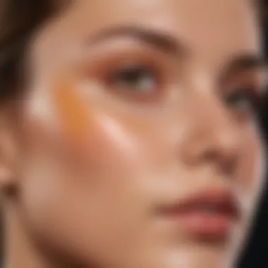 Close-up of a glowing complexion highlighting skincare benefits