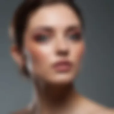 Color Blending Techniques in Makeup Close-up of makeup application highlighting color blending techniques