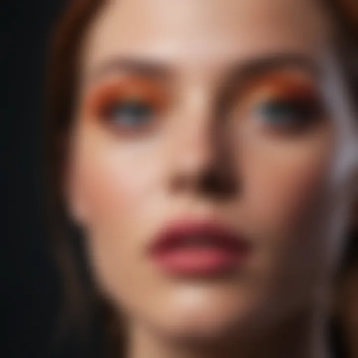 Visual representation of color psychology in makeup choices