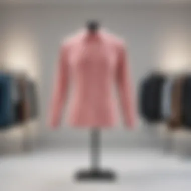 Stylishly draped Prada Terry Shirt displayed on a contemporary mannequin