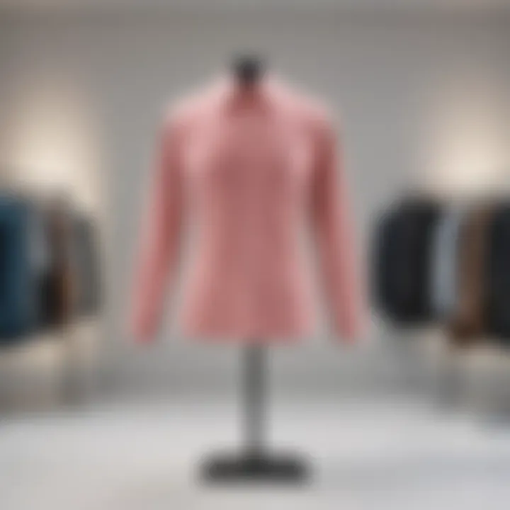 Stylishly draped Prada Terry Shirt displayed on a contemporary mannequin