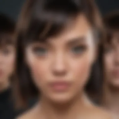 Diversity in Bang Styles A diverse group of individuals sporting unique bang styles