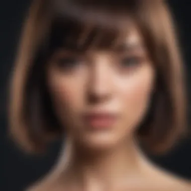 Blunt Bangs Revolution A stylish model showcasing blunt bangs with a modern twist