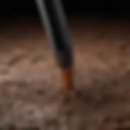 Close-up of a root touch up pen with vibrant color swatches