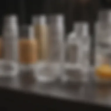 An array of various wrinkle fillers displayed on a table