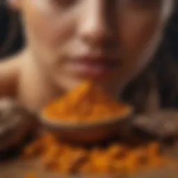 Vibrant turmeric roots and powder showcasing its natural beauty