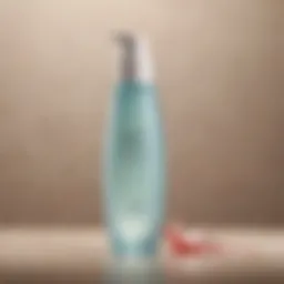 A modern water-free face cleanser in a sleek bottle against a neutral background