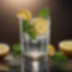 A refreshing glass of lemon water with mint leaves