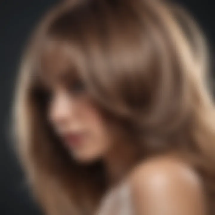 A close-up of hair strands reflecting shine and vitality, emphasizing the benefits of using Wella shampoo.