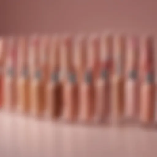 A vibrant display of Fenty Beauty foundation bottles showcasing diverse shades