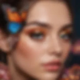 Butterfly-inspired eyeshadow shades