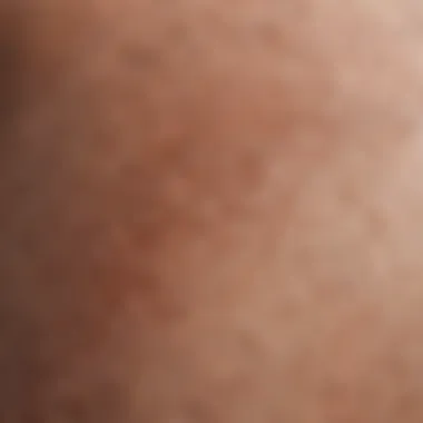 Close-up of hair follicle before laser hair removal treatment