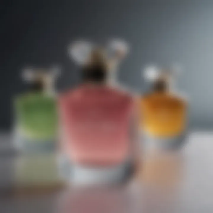 Diverse fragrance families represented in a color palette