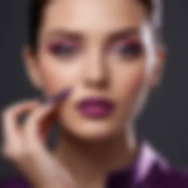 Glamorous Look Created with Lancome Artliner Purple Metallic