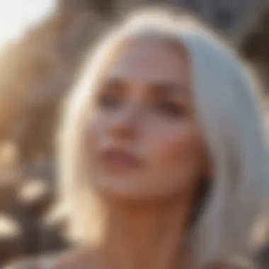 Glowing White Hair Illuminated by Sunlight