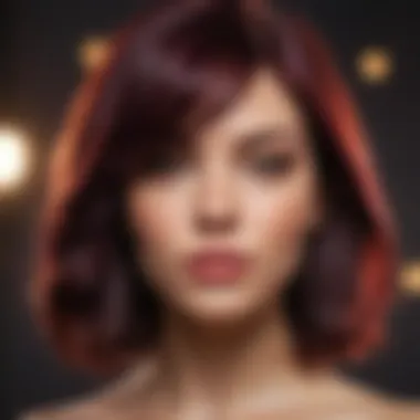 Dazzling Sangria Hair under Various Lights Gorgeous Dark Cool Sangria Hair in Different Lighting