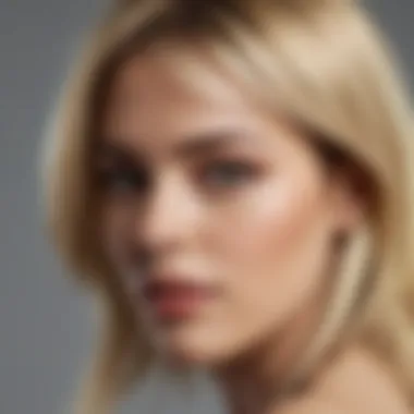 Elegant Color Transformation Hair strands transitioning from black to blonde