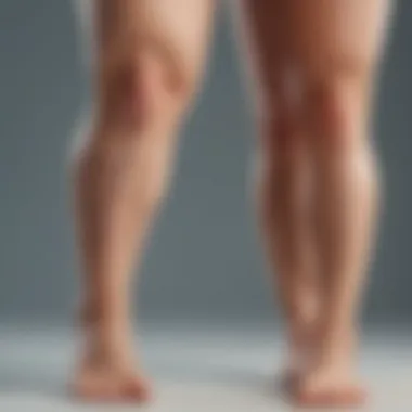 Comparison image of healthy leg veins versus varicose veins