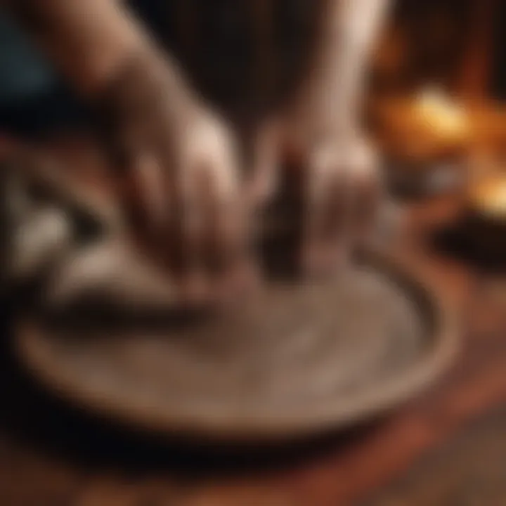 Henna artist showcasing traditional tools and paste