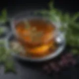 Herbal tea for nausea relief