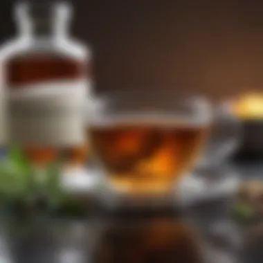 Herbal Tea for Soothing Acid Reflux Bottle of herbal tea for soothing acid reflux symptoms