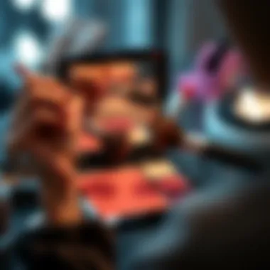 Beauty enthusiast applying Hourglass Blush with brush