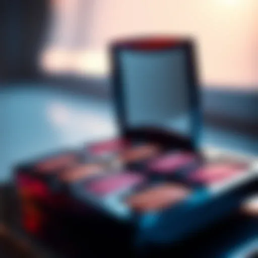 Luxurious Hourglass Blush Palette showcasing vibrant shades