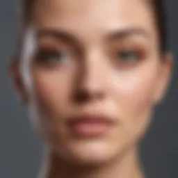 Close-up of a well-groomed face showcasing smooth skin