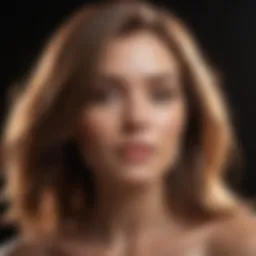 Radiant hair illuminated by soft light