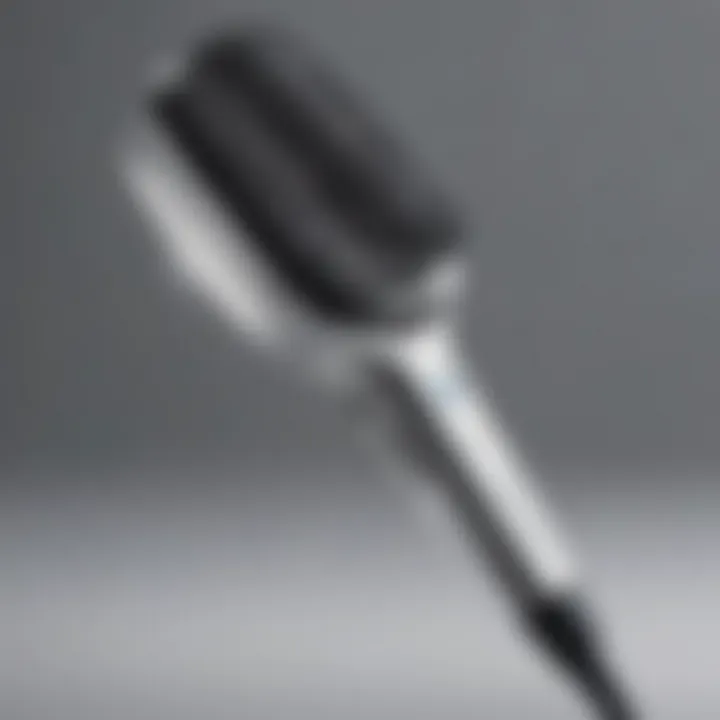 A close-up view of an ion hair styling tool showcasing its sleek design