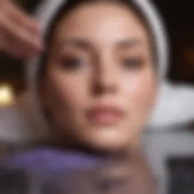 Lavender-infused spa treatment for blackhead removal