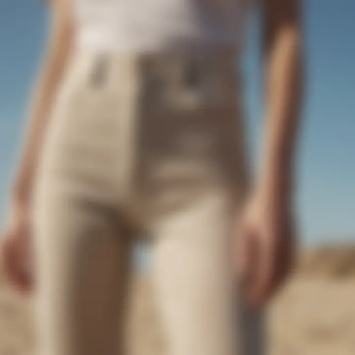 Sustainable fashion initiative representation with Levi's sand jeans