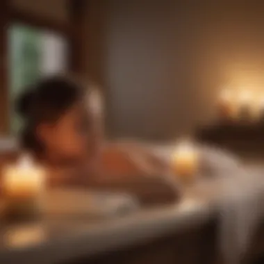 Luxurious Spa Setting with Soft Candlelight