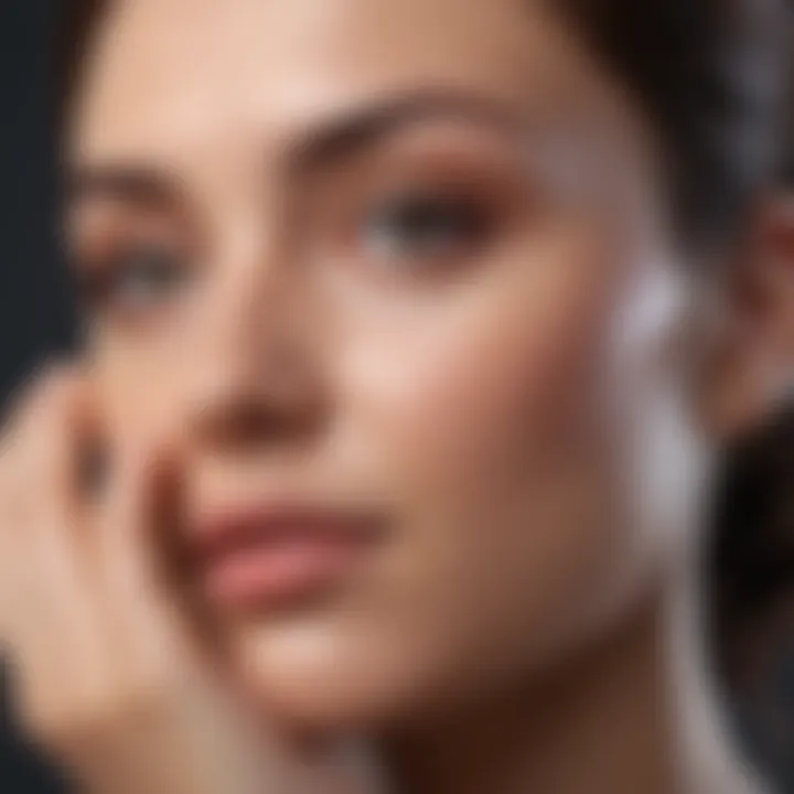 Woman applying lightweight oil-free moisturizer