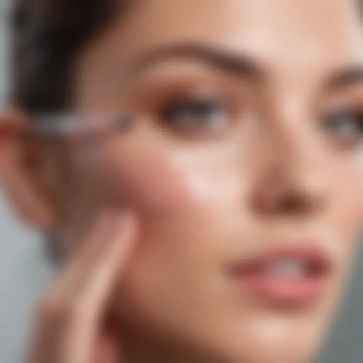 Woman applying Mary Kay under-eye gel with precision