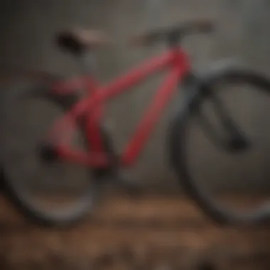 Artistic angle showcasing a bicycle in repose