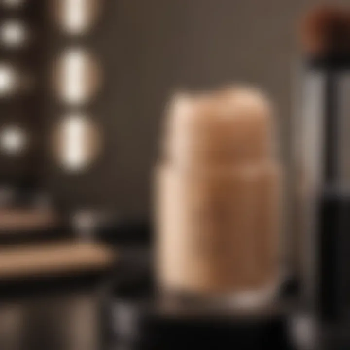 Selection of concealer products on a vanity