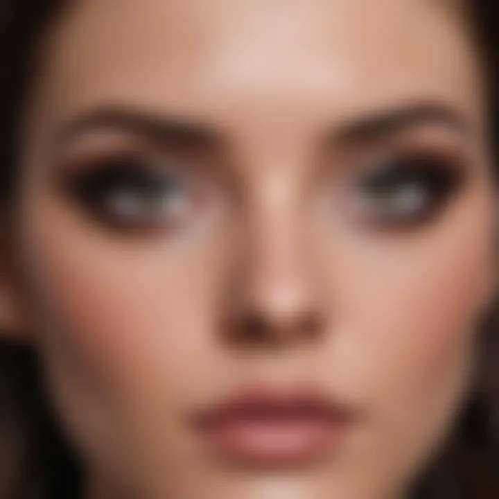 Demonstration of blending techniques for a smoky lower eyeliner effect.