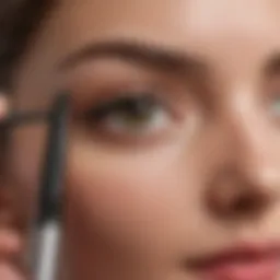 Close-up of a microblade eyebrow pen with precision tip