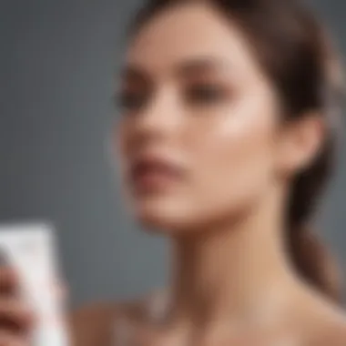 Woman applying hair removal cream on skin