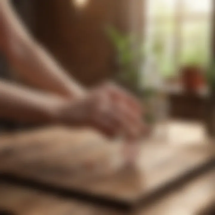 Natural remedies for eczema displayed on a wooden table