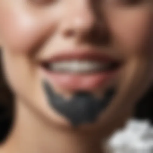 Illustration of natural whitening ingredients such as activated charcoal and baking soda